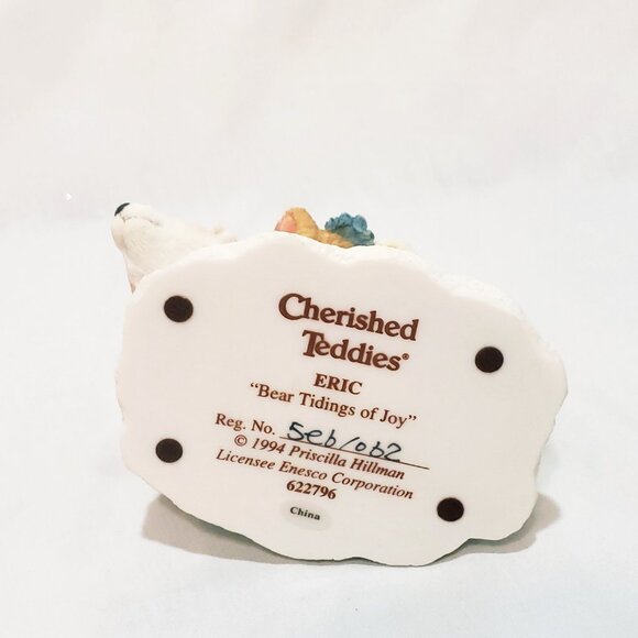Cherished Teddies Eric Bear Tidings of Joy 4.5" 1994 Enesco P Hillman 622796 - Picture 5 of 5